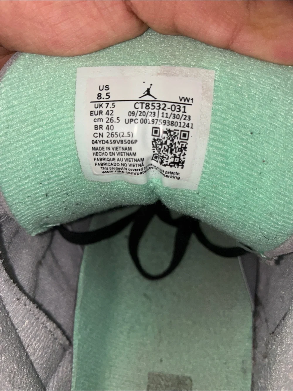 Jordan Black Box with Teal Jumpman and Elephant Print Accent